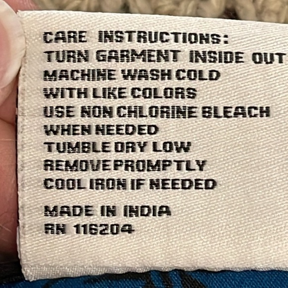 Gold Coast Kaftan Blue Paisley Pattern, Gold Glitter Accents women’s sz One Size - Picture 16 of 16